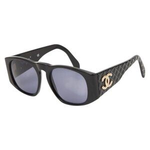 Chanel Quilted CC Logo Black Plastic Shoulder Bag